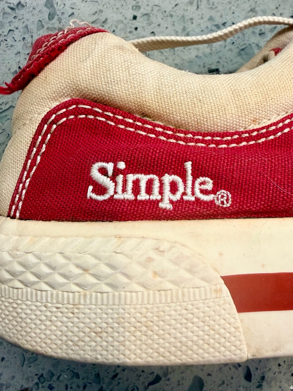 Simple Red Low-Top Canvas Sneaker